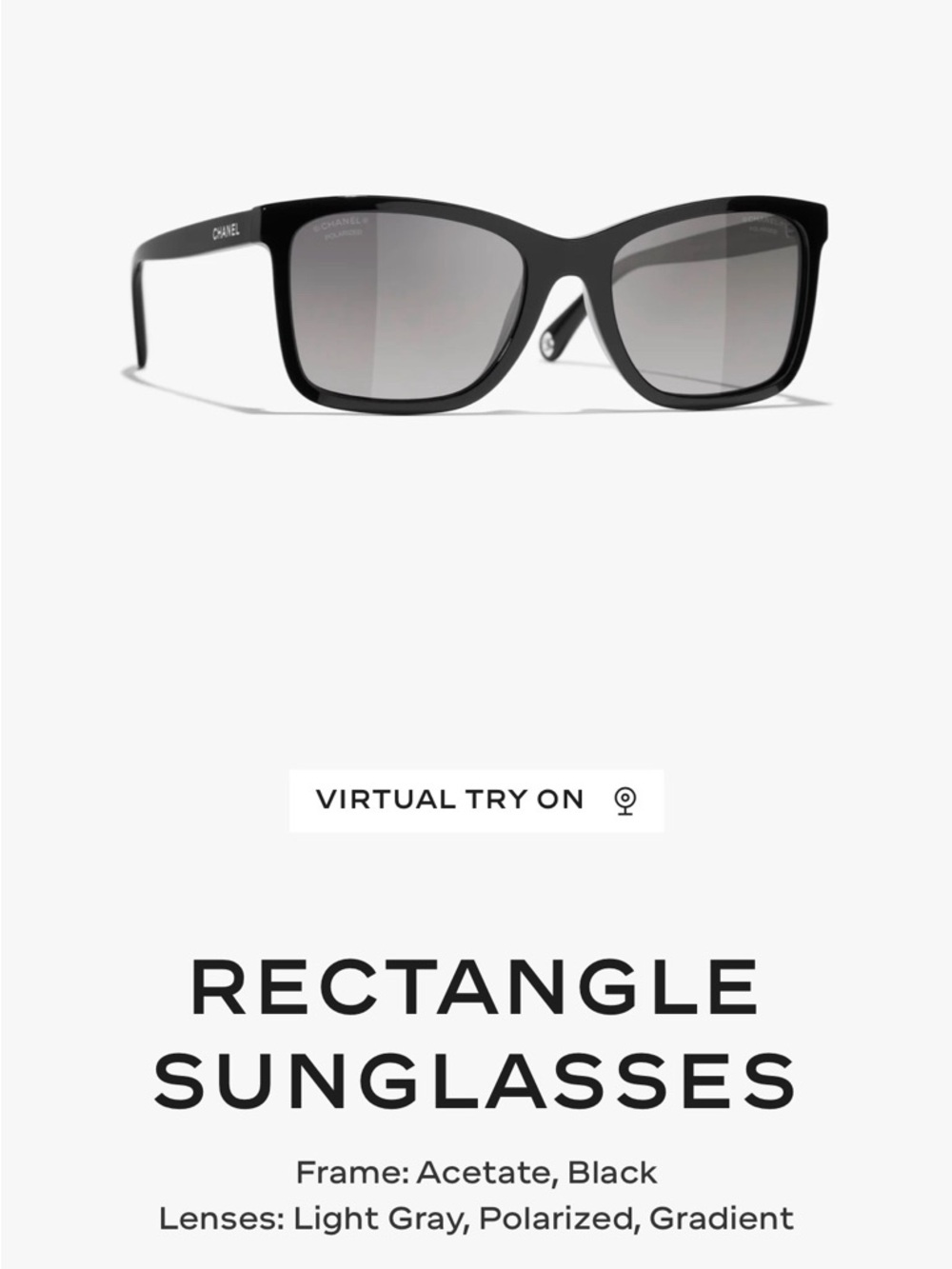 CHANEL Black Rectangular Sunglasses - Picture 6 of 6